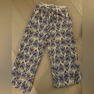 Zara Kids Patterned Casual Pants - Purple and Blue